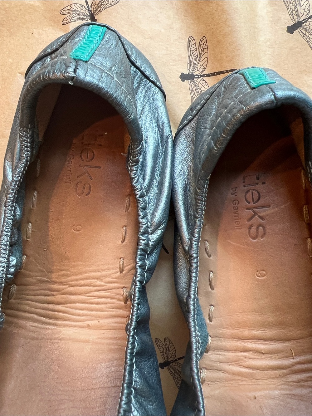Tieks Black Leather Ballet Flats - Picture 3 of 7